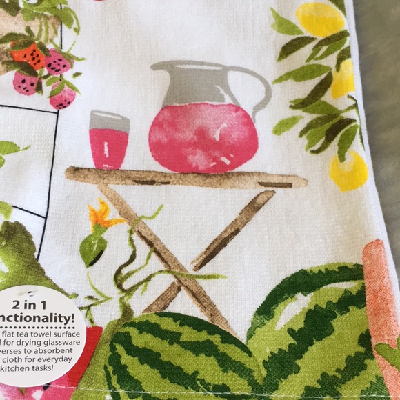 Grow Your Own Sunshine Watermelon Garden Kitchen Towel Cotton NWT 16x26” Kay Dee - Picture 4 of 16
